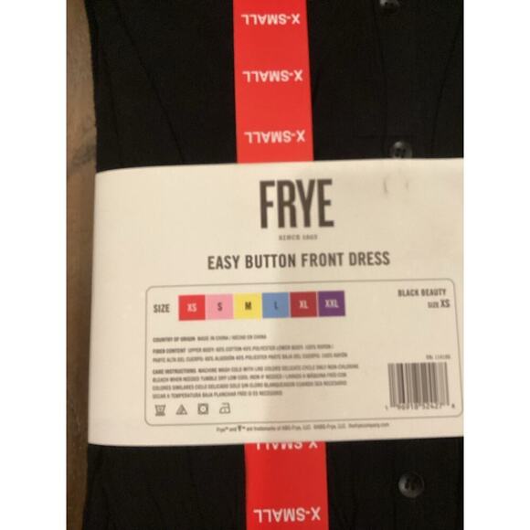 Frye Ladies Button Front sleeveles long Midi maxi Dress Size extra small black - Picture 3 of 4